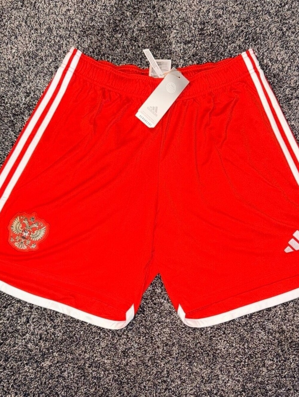 Adidas Russia Home Red Aeroready RFU Soccer Shorts Men’s Large NWT